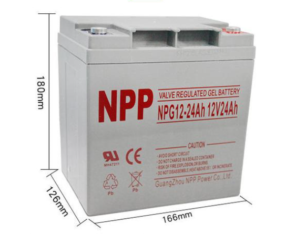 NPP耐普NPG12-24 12V24Ah胶体蓄电池，正品保证。全国联保三年，全国范围可免费上门安装调试。