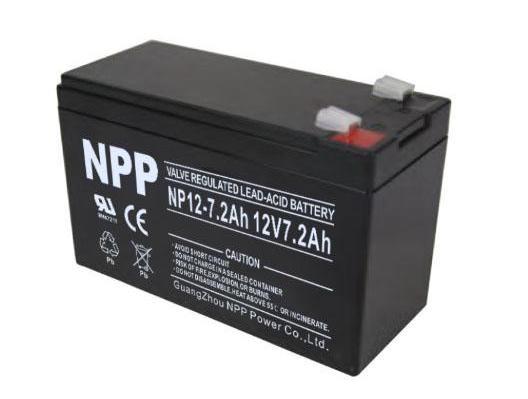 NPP耐普NPG12-7.2 12V7.2Ah胶体蓄电池，正品保证。全国联保三年，全国范围可免费上门安装调试。